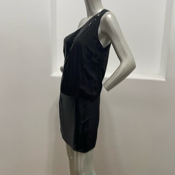 Sheri Bodell One Shoulder Beaded Dress  Black Size S - Picture 3 of 12